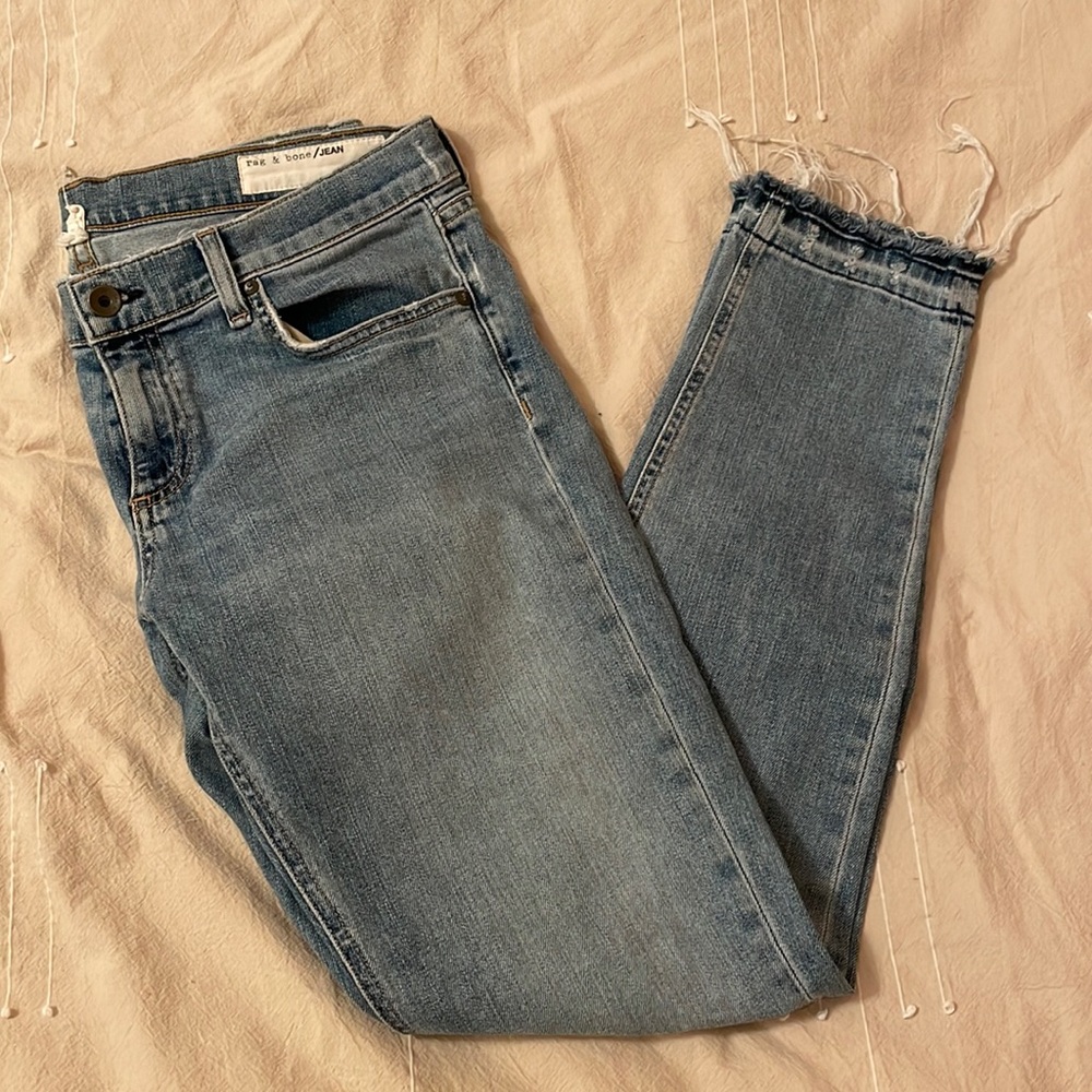 Rag and Bone Dre distressed slim fit jeans